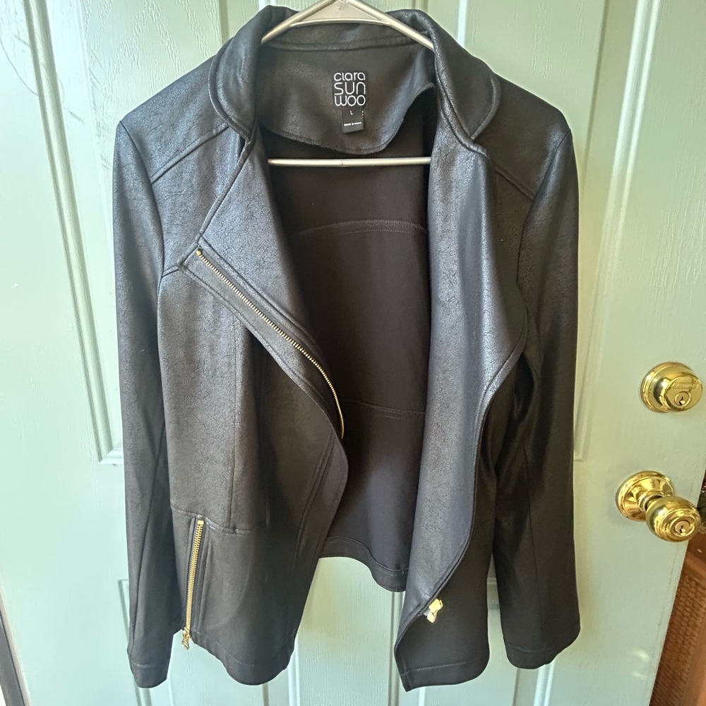 Clara Sun Woo Sleek Black Leather Jacket